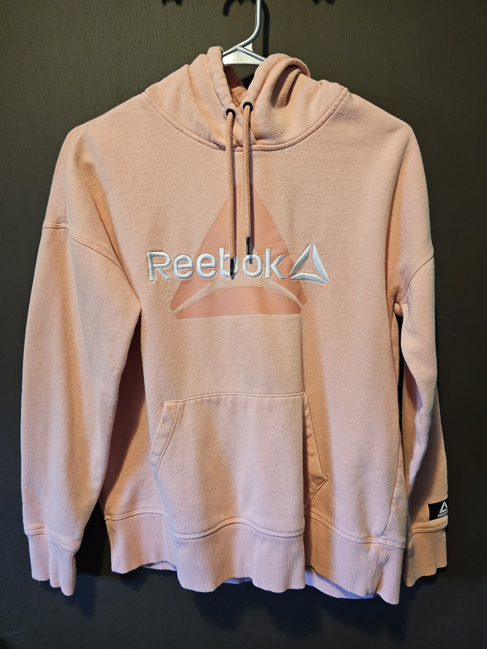Reebok Women's Pink Fleece Hoodie Sweatshirt